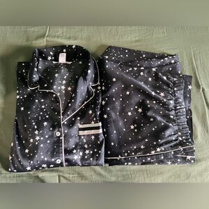 Victoria's Secret Black and White Star Pajama Set